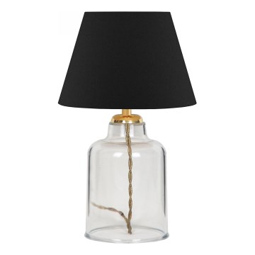 Stolní lampa AYD 1xE27/40W/230V černá/čirá