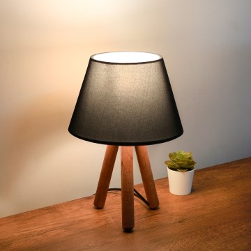 Stolní lampa AYD 1xE27/40W/230V hnědá/antracit