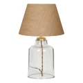 Stolní lampa AYD 1xE27/40W/230V hnědá/čirá