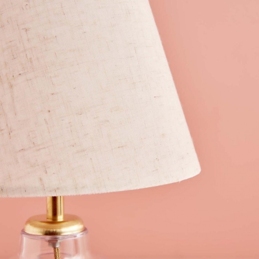 Stolní lampa AYD 1xE27/40W/230V krémová/čirá