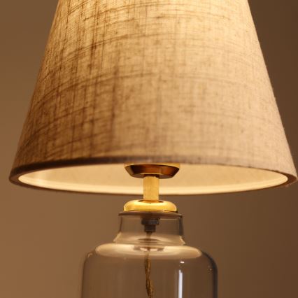 Stolní lampa AYD 1xE27/40W/230V krémová/čirá