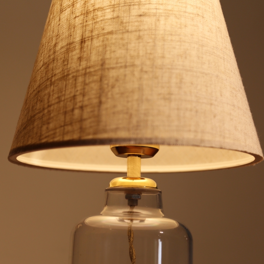 Stolní lampa AYD 1xE27/40W/230V krémová/čirá