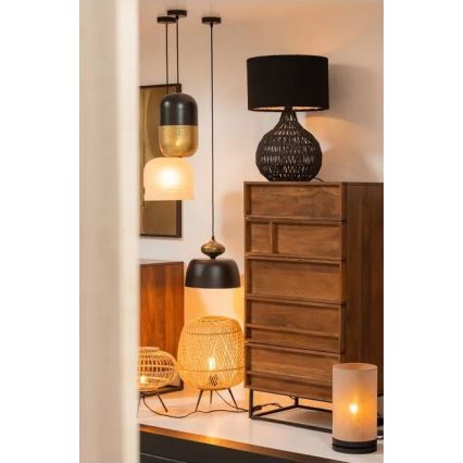Stolní lampa BASICLABEL 1xE27/40W/230V bambus