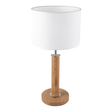 Stolní lampa BENITA 1xE27/60W/230V 48 cm bílá/dub