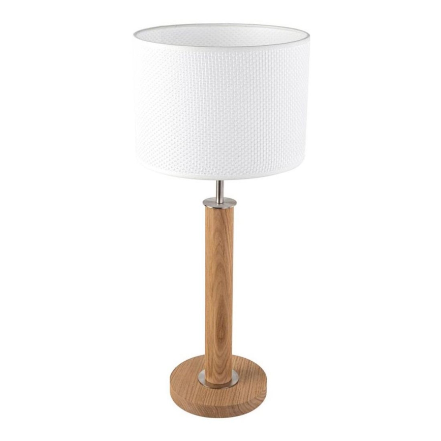 Stolní lampa BENITA 1xE27/60W/230V 61 cm bílá/dub