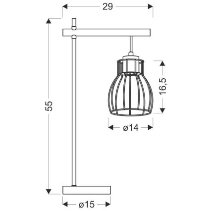 Stolní lampa BERNITA 1xE27/60W/230V