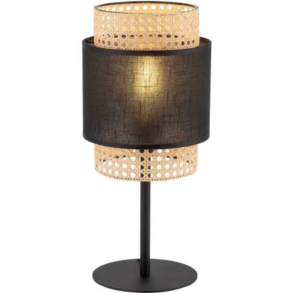 Stolní lampa BOHO 1xE27/15W/230V černá/ratan