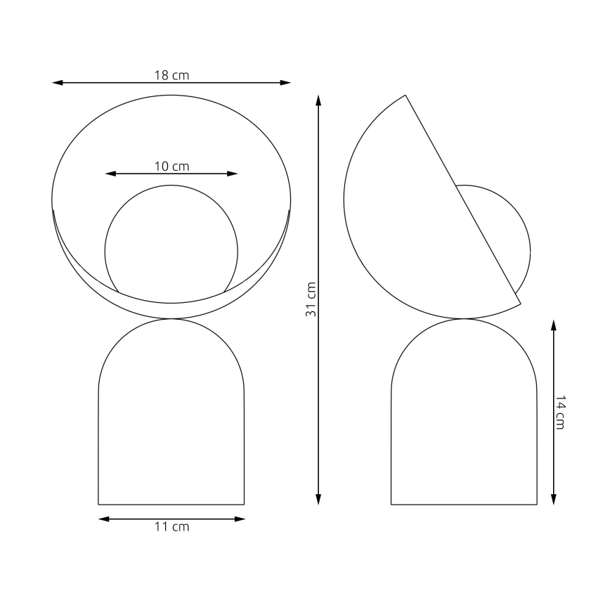 Stolní lampa BOTO 1xG9/8W/230V bílá