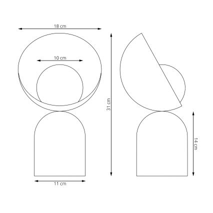 Stolní lampa BOTO 1xG9/8W/230V oranžová