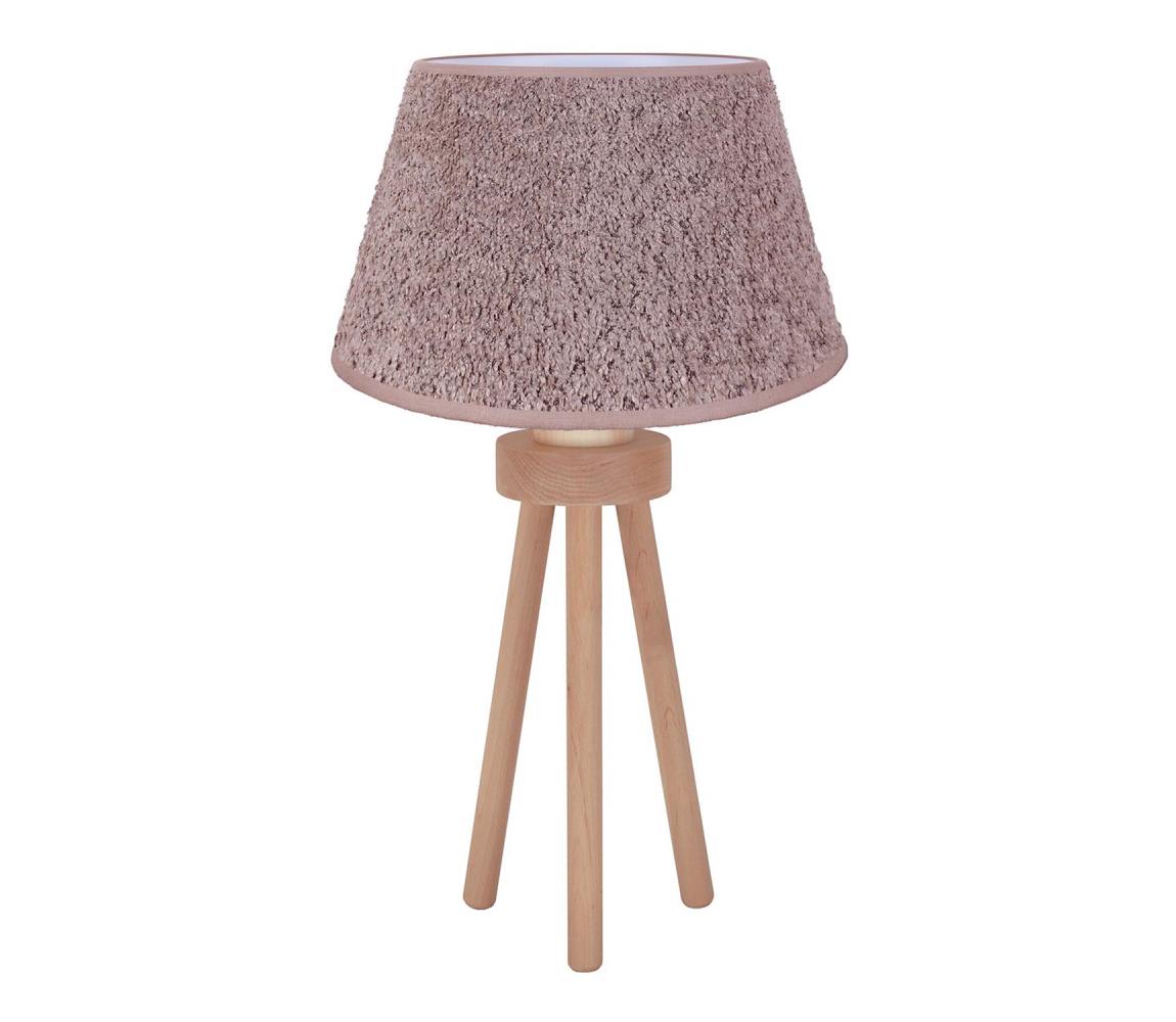 Duolla Stolní lampa BOUCLE 1xE27/15W/230V hnědá/dřevo DU601436