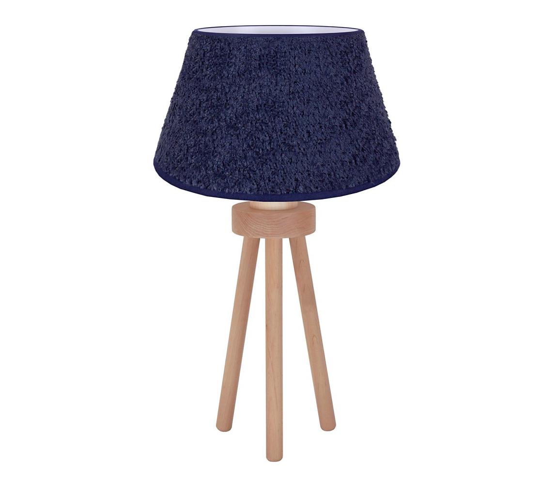 Duolla Stolní lampa BOUCLE 1xE27/15W/230V modrá/dřevo DU601467
