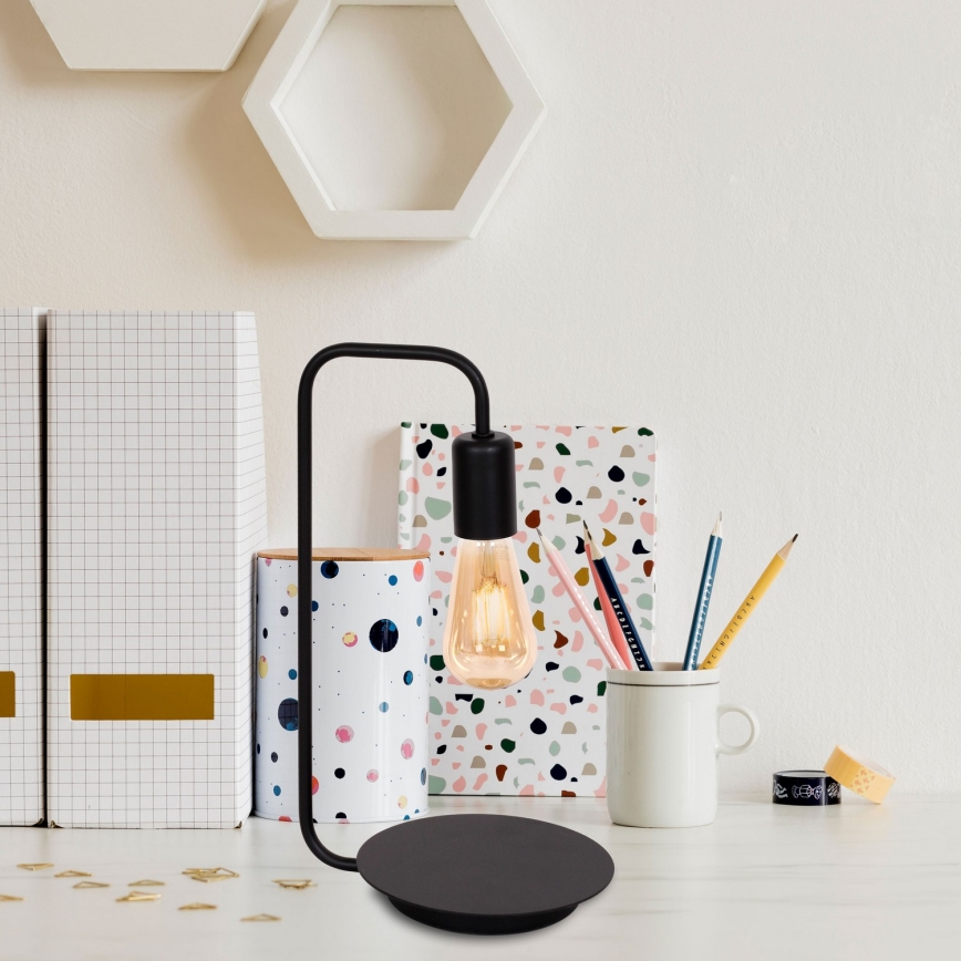 Stolní lampa BRENDA 1xE27/60W/230V černá