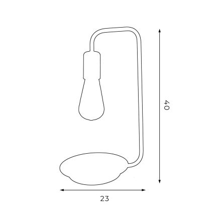 Stolní lampa BRENDA 1xE27/60W/230V černá