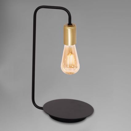 Stolní lampa BRENDA 1xE27/60W/230V černá/zlatá