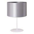 Stolní lampa CANNES 1xE14/15W/230V 20 cm stříbrná/bílá