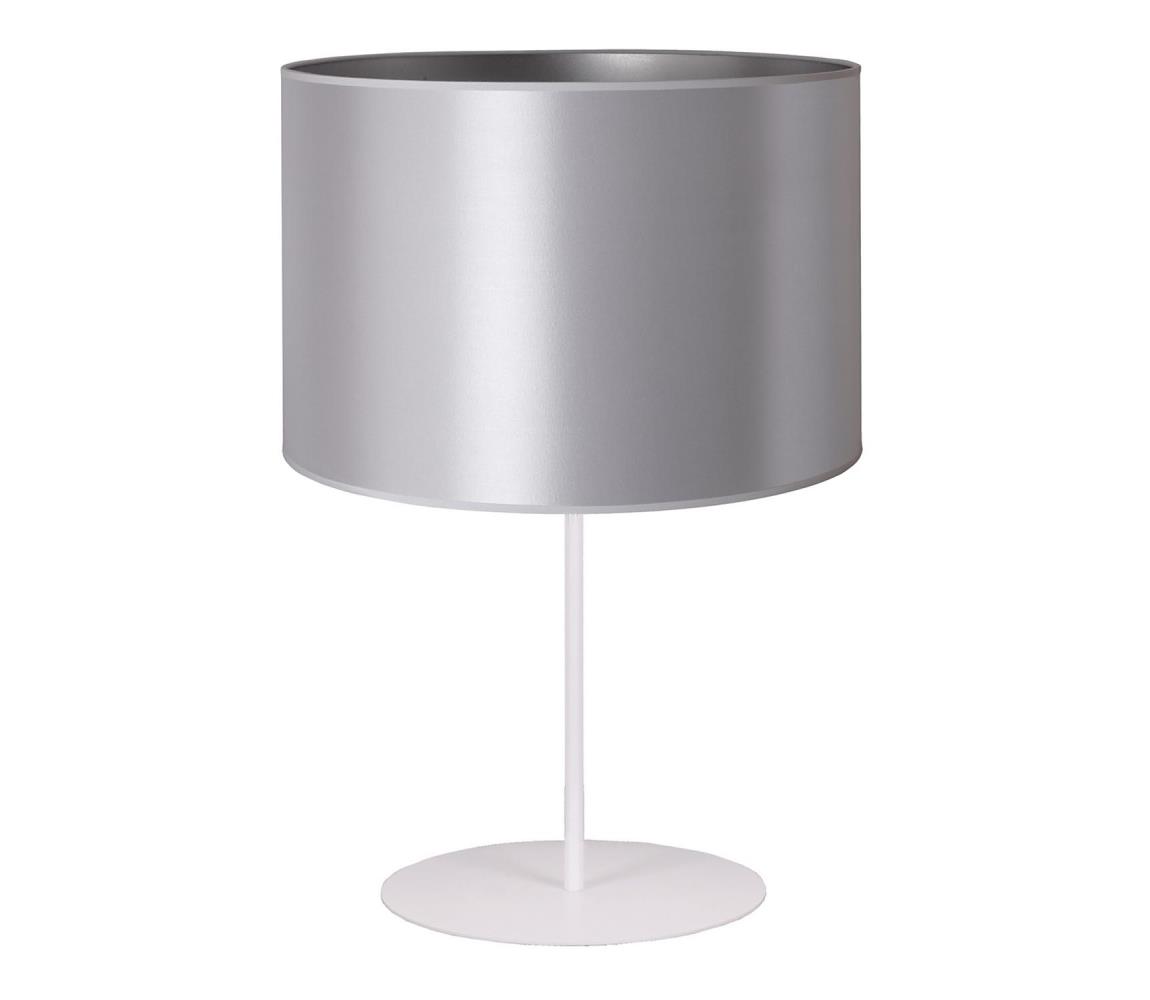 Duolla Stolní lampa CANNES 1xE14/15W/230V 20 cm stříbrná/bílá DU603010