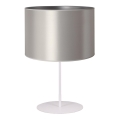 Stolní lampa CANNES 1xE14/15W/230V 20 cm stříbrná/bílá