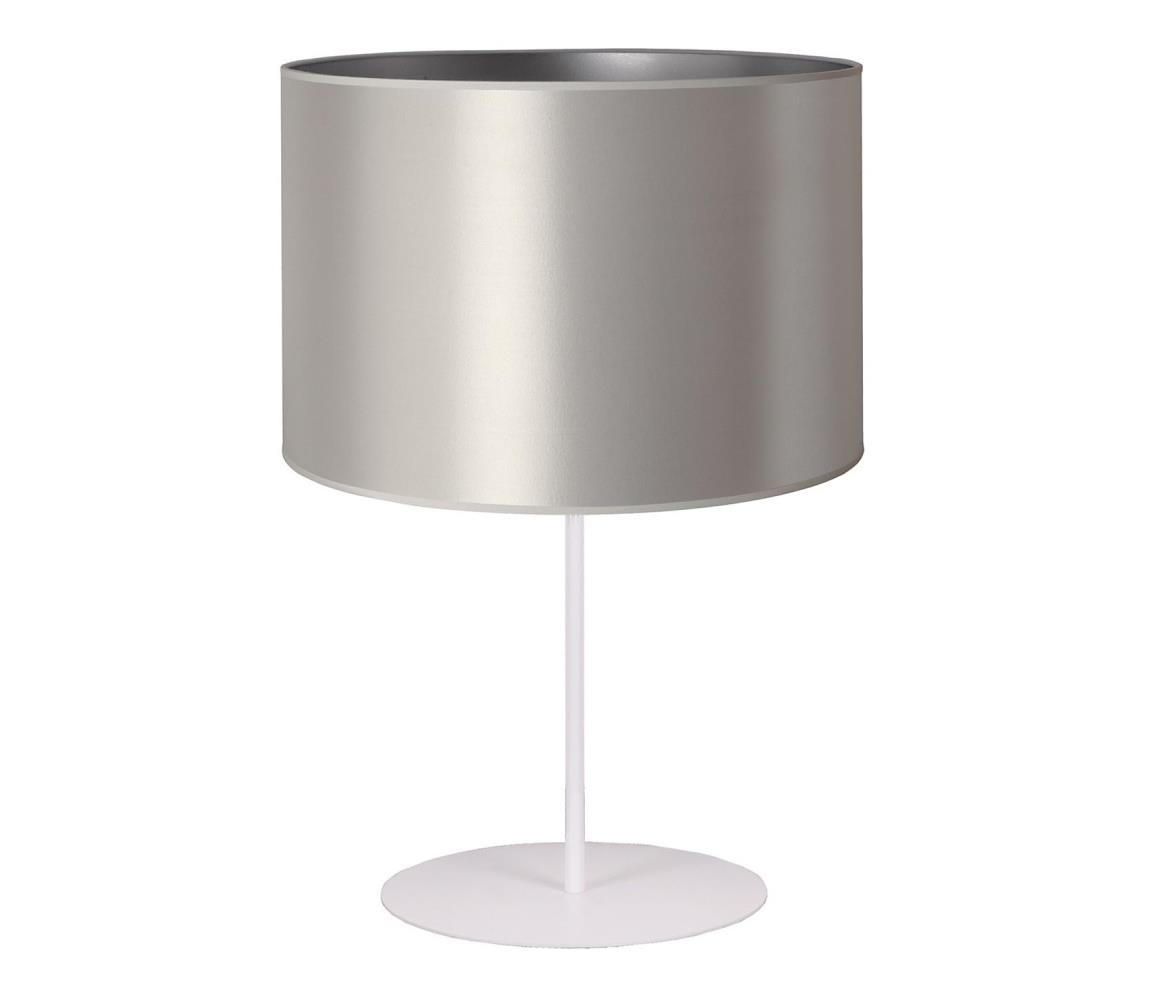 Duolla Stolní lampa CANNES 1xE14/15W/230V 20 cm stříbrná/bílá DU603027