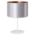Stolní lampa CANNES 1xE14/15W/230V 20 cm stříbrná/měděná/bílá