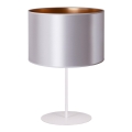 Stolní lampa CANNES 1xE14/15W/230V 20 cm stříbrná/měděná/bílá