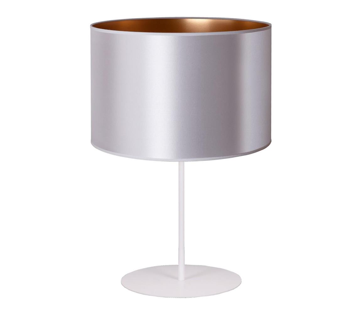 Duolla Stolní lampa CANNES 1xE14/15W/230V 20 cm stříbrná/měděná/bílá DU602969