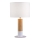 Stolní lampa CARROL 1xE27/40W/230V bílá/hnědá
