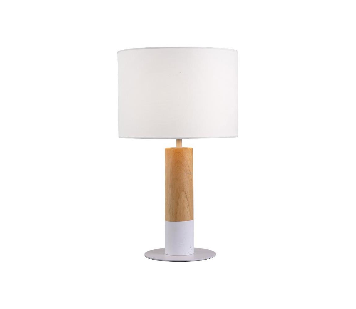 Viokef Lighting Stolní lampa CARROL 1xE27/40W/230V bílá/hnědá 4305700