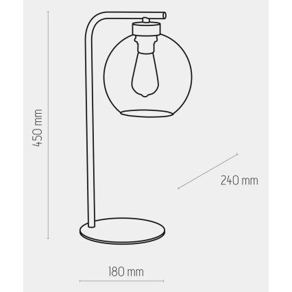 Stolní lampa CUBUS 1xE27/60W/230V černá