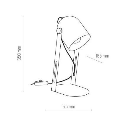 Stolní lampa DAVIS 1xE27/60W/230V bílá