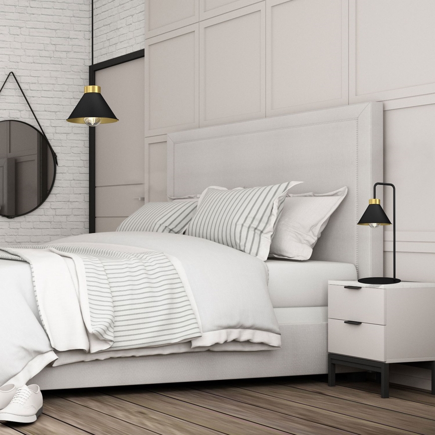 Stolní lampa DEMET 1xE27/15W/230V černá/zlatá