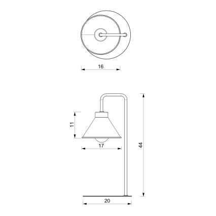 Stolní lampa DEMET 1xE27/15W/230V černá/zlatá