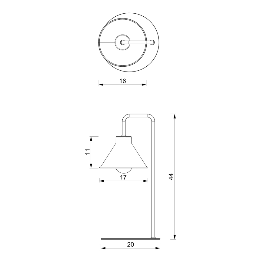 Stolní lampa DEMET 1xE27/15W/230V černá/zlatá