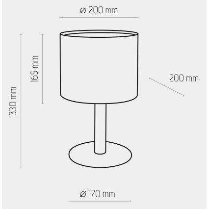 Stolní lampa DEVA 1xE27/15W/230V šedá/dřevo