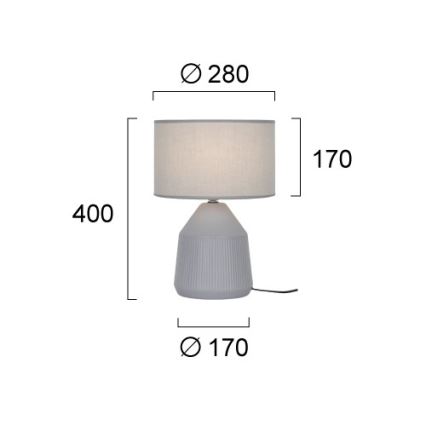 Stolní lampa DOLLY 1xE27/25W/230V šedá