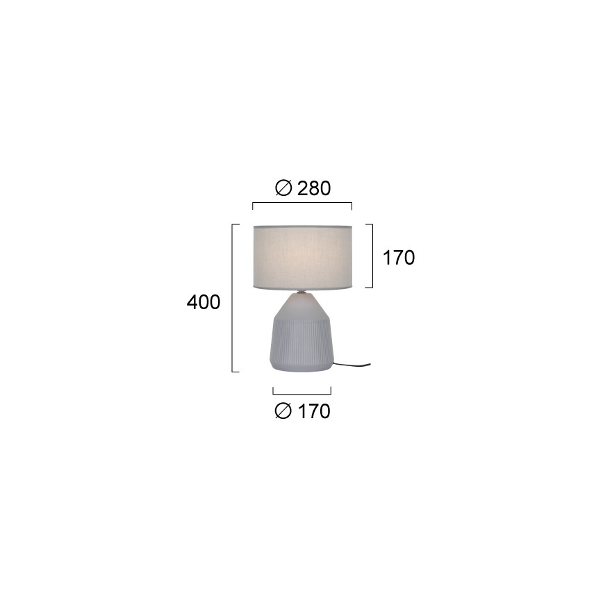 Stolní lampa DOLLY 1xE27/25W/230V šedá