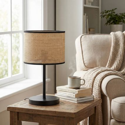 Stolní lampa ECO 1xE27/15W/230V béžová/ratan