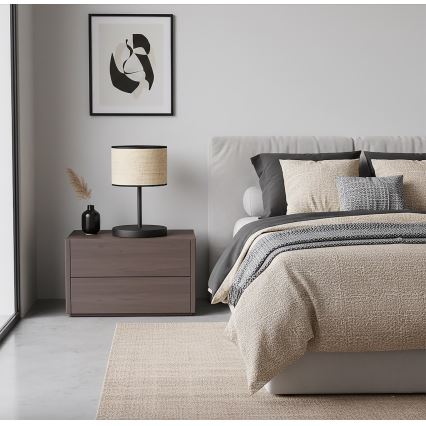 Stolní lampa ECO 1xE27/15W/230V béžová/ratan