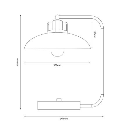 Stolní lampa FELIX 1xE27/60W/230V zelená