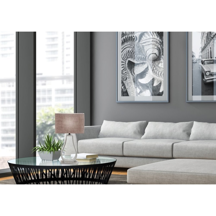 Stolní lampa FEMO 1xE14/40W/230V béžová/šedá