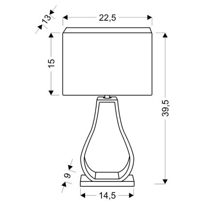 Stolní lampa FEMO 1xE14/40W/230V šedá/hnědá