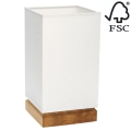 Stolní lampa FIRE 1xE27/25W/230V borovice/bílá – FSC certifikováno