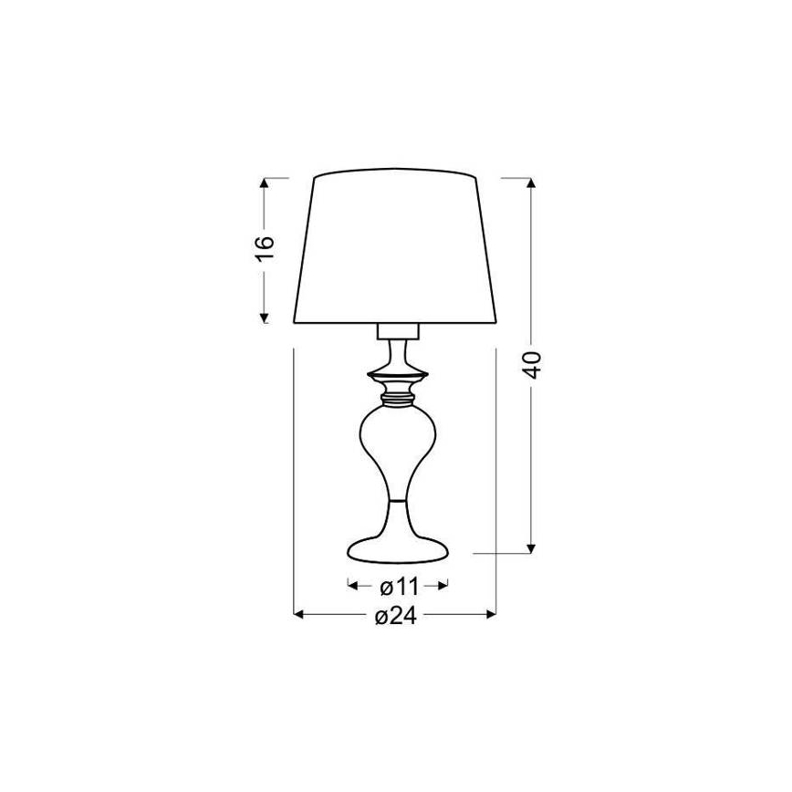 Stolní lampa GILLENIA 1xE27/60W/230V