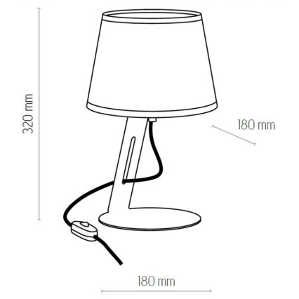 Stolní lampa GRACIA 1xE27/60W/230V bílá