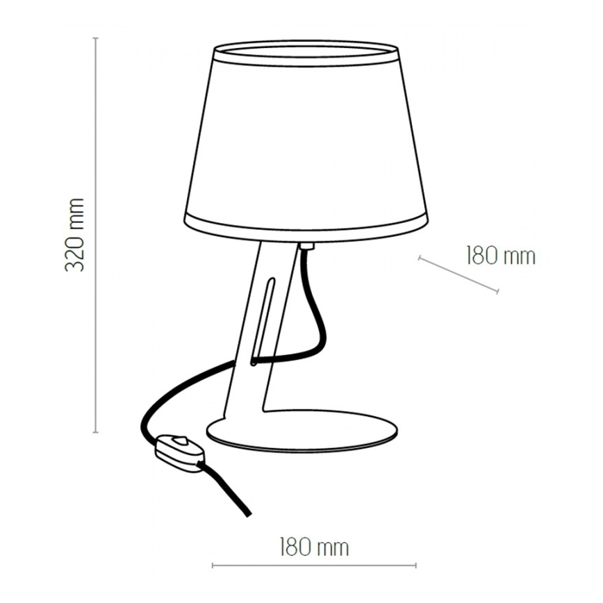 Stolní lampa GRACIA 1xE27/60W/230V šedá