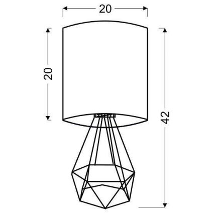 Stolní lampa GRAF 1xE27/60W/230V