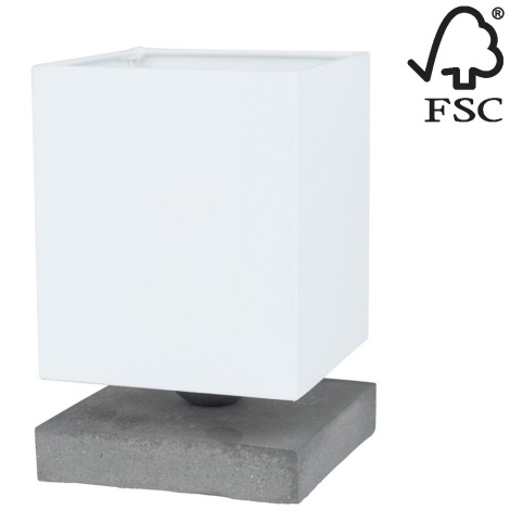 Stolní lampa GREAT 1xE27/25W/230V beton – FSC certifikováno
