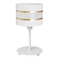 Stolní lampa HELEN 1xE27/15W/230V bílá/zlatá