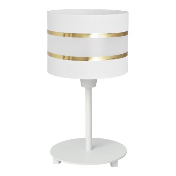 Stolní lampa HELEN 1xE27/15W/230V bílá/zlatá