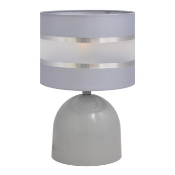 Stolní lampa HELEN 1xE27/15W/230V šedá/stříbrná