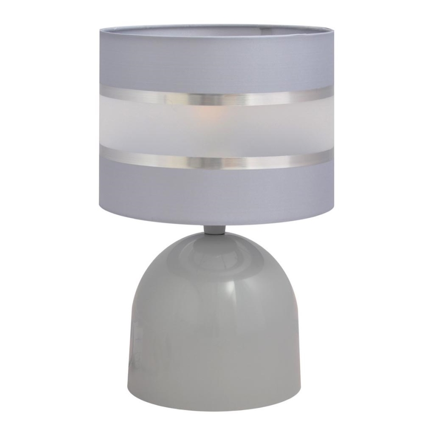 Stolní lampa HELEN 1xE27/15W/230V šedá/stříbrná